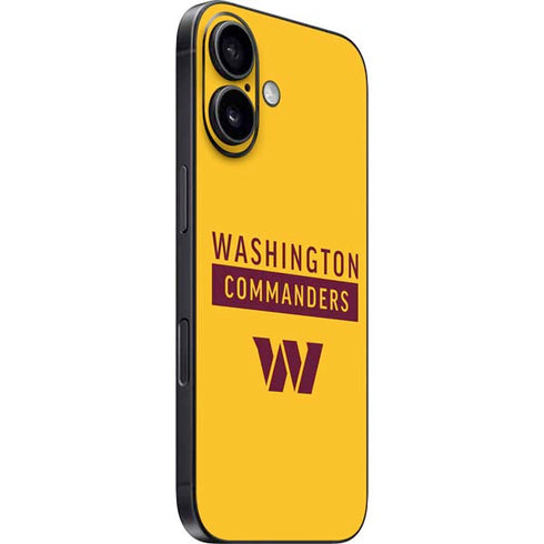 NFL Washington Commanders Yellow iPhone 16 Skin