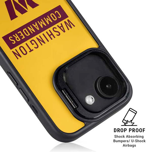 NFL Washington Commanders Yellow iPhone 16e Kickstand Case