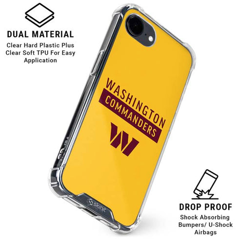 NFL Washington Commanders Yellow iPhone 16e Clear Case