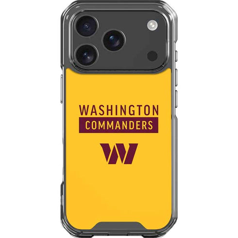 NFL Washington Commanders Yellow iPhone 18 Pro Clear Case
