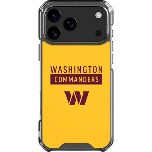 NFL Washington Commanders Yellow iPhone 18 Pro Max Clear Case