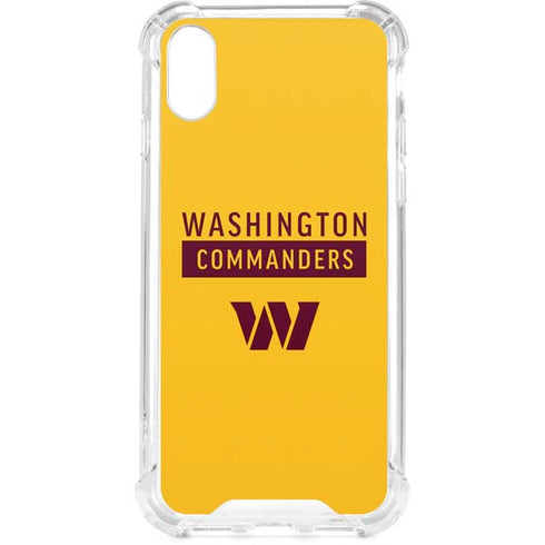 NFL Washington Commanders Yellow iPhone XS Clear Case