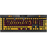 NFL Washington Commanders Yellow K95 RGB PLATINUM Mechanical Gaming Keyboard Skin