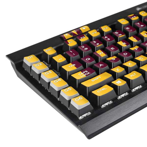 NFL Washington Commanders Yellow K95 RGB PLATINUM Mechanical Gaming Keyboard Skin