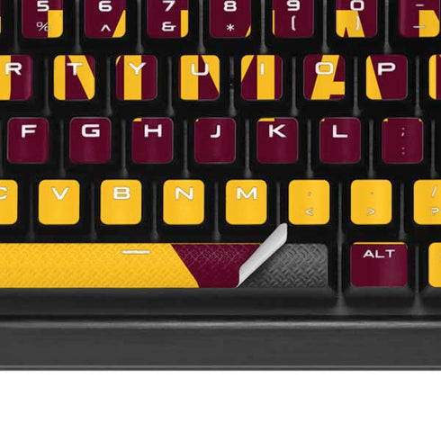 NFL Washington Commanders Yellow K95 RGB PLATINUM Mechanical Gaming Keyboard Skin