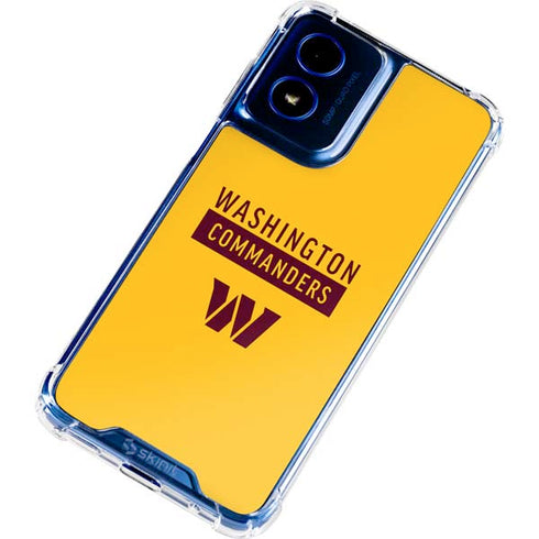 NFL Washington Commanders Yellow Moto G 5G (2024) Clear Case