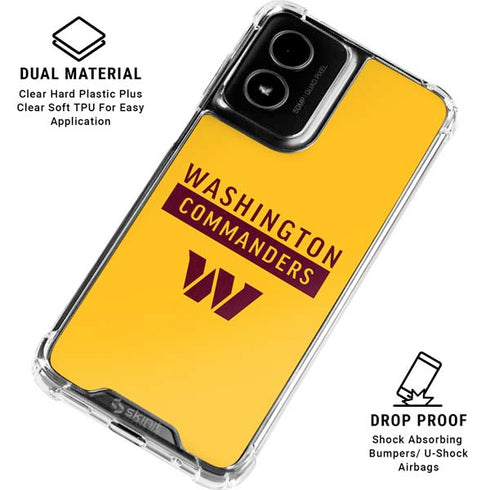 NFL Washington Commanders Yellow Moto G Power 5G (2024) Clear Case