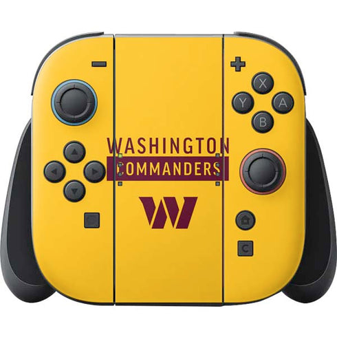 NFL Washington Commanders Yellow Nintendo Switch 2 (2025) Joy-Con Controller Skin