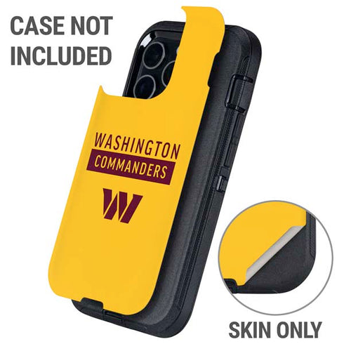NFL Washington Commanders Yellow Otterbox Defender iPhone Skin