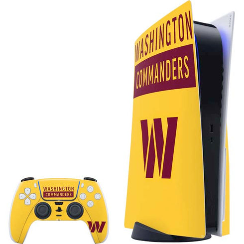 NFL Washington Commanders Yellow PlayStation PS5 Skins