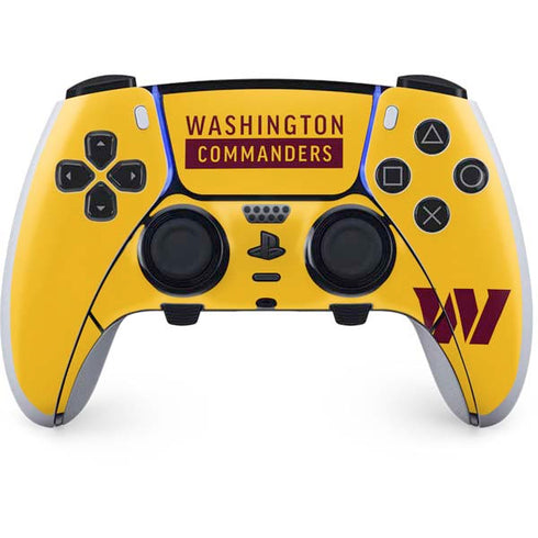 NFL Washington Commanders Yellow PS5 DualSense Edge Pro Controller Skin