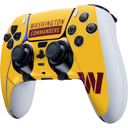 NFL Washington Commanders Yellow PS5 DualSense Edge Pro Controller Skin