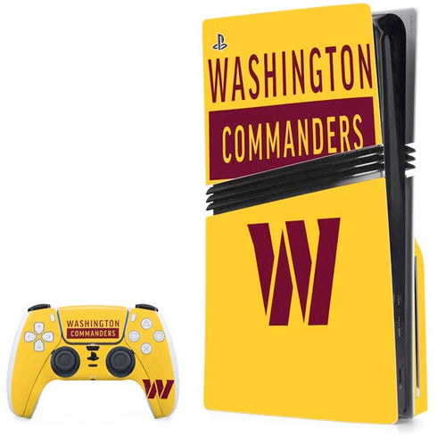 NFL Washington Commanders Yellow PlayStation PS5 Skins
