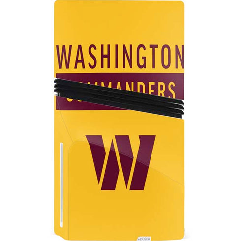 NFL Washington Commanders Yellow PS5 Pro Disk Bundle Skin