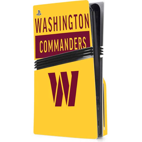 NFL Washington Commanders Yellow PS5 Pro Disk Console Skin
