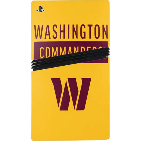 NFL Washington Commanders Yellow PS5 Pro Disk Console Skin