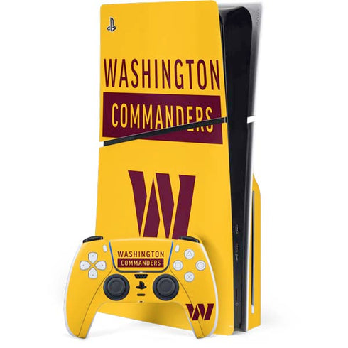 NFL Washington Commanders Yellow PlayStation PS5 Skins
