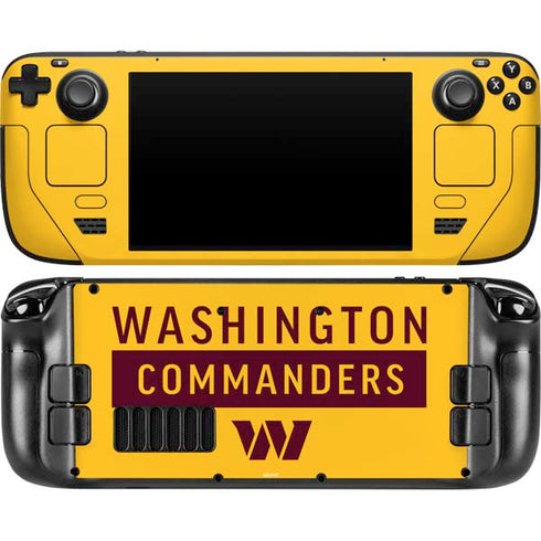 NFL Washington Commanders Yellow Steam Deck Handheld Gaming Computer OLED Skin
