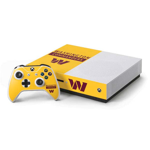 NFL Washington Commanders Yellow Xbox One S Console and Controller Bundle Skin