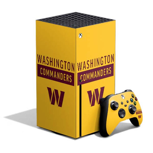 NFL Washington Commanders Yellow Xbox Series X Bundle Skin