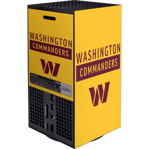 NFL Washington Commanders Yellow XBox Series X Digital Edition Bundle Skin