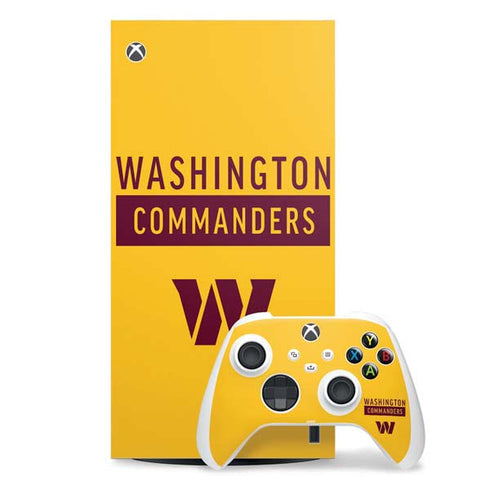 NFL Washington Commanders Yellow Xbox Series X Skins