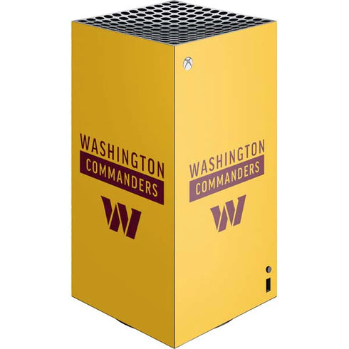 NFL Washington Commanders Yellow XBox Series X Digital Edition Console Skin