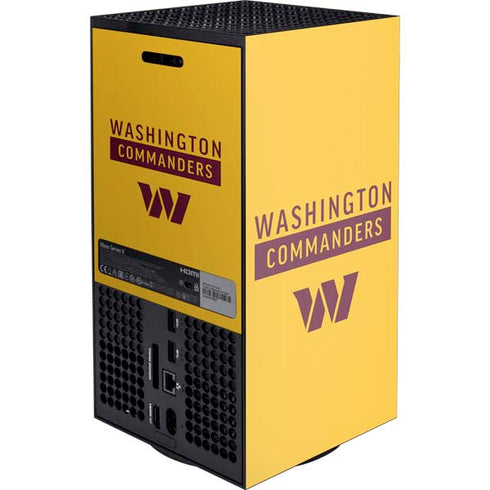NFL Washington Commanders Yellow XBox Series X Digital Edition Console Skin