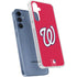 MLB Washington Nationals - Solid Distressed Galaxy A55 5G Clear Case