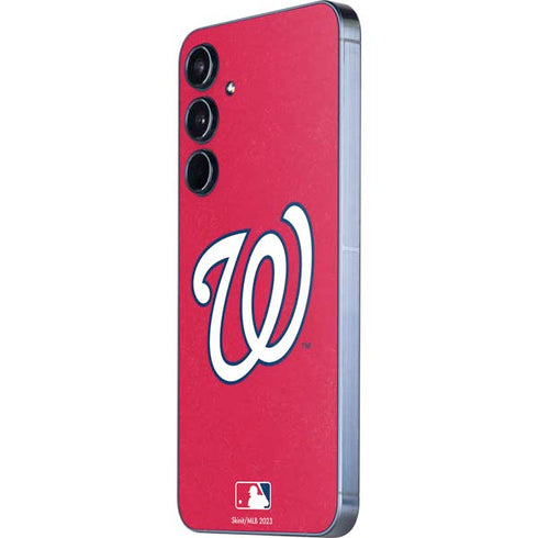 MLB Washington Nationals - Solid Distressed Galaxy A55 5G Skin