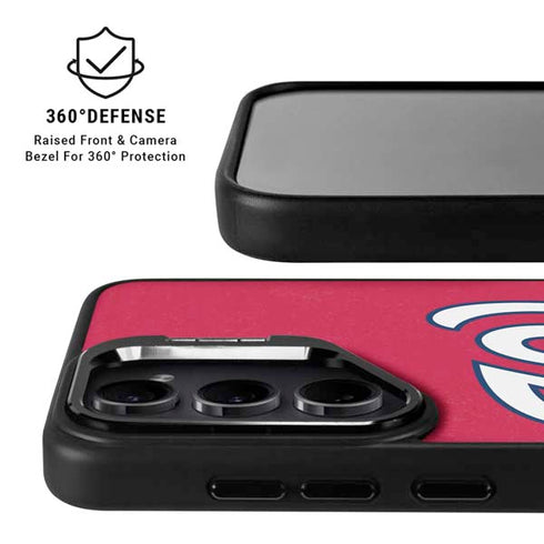 MLB Washington Nationals - Solid Distressed Galaxy S24 Ultra Kickstand Case