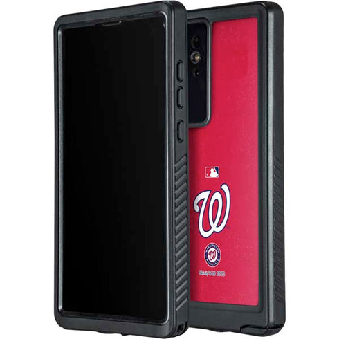 MLB Washington Nationals - Solid Distressed Galaxy S24 Ultra Waterproof Case