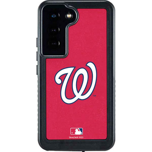 MLB Washington Nationals - Solid Distressed Galaxy S24 Waterproof Case