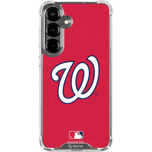 MLB Washington Nationals - Solid Distressed Galaxy S26 Plus Clear Case