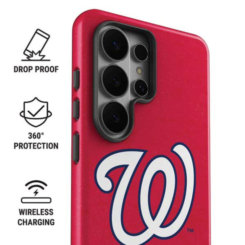 MLB Washington Nationals - Solid Distressed Galaxy S26 Ultra Impact Case