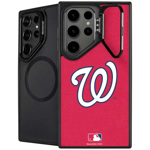 MLB Washington Nationals - Solid Distressed Galaxy S26 Ultra Kickstand Case