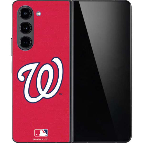 MLB Washington Nationals - Solid Distressed Galaxy Z Fold5 5G Skin