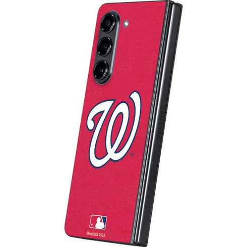 MLB Washington Nationals - Solid Distressed Galaxy Z Fold5 5G Skin