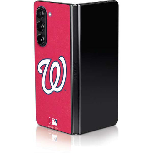 MLB Washington Nationals - Solid Distressed Galaxy Z Fold5 5G Skin