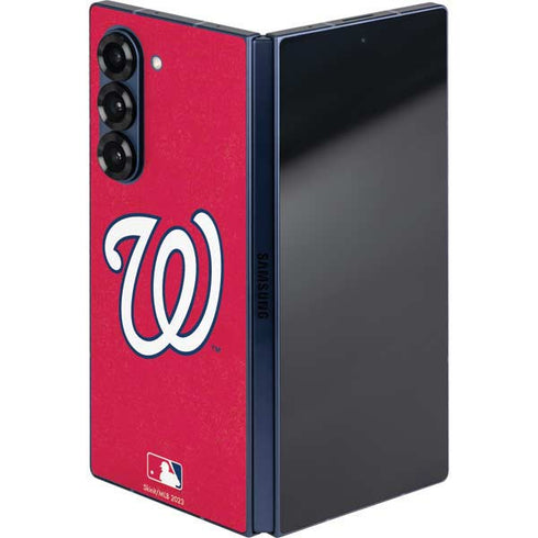 MLB Washington Nationals - Solid Distressed Galaxy Z Fold6 Skin