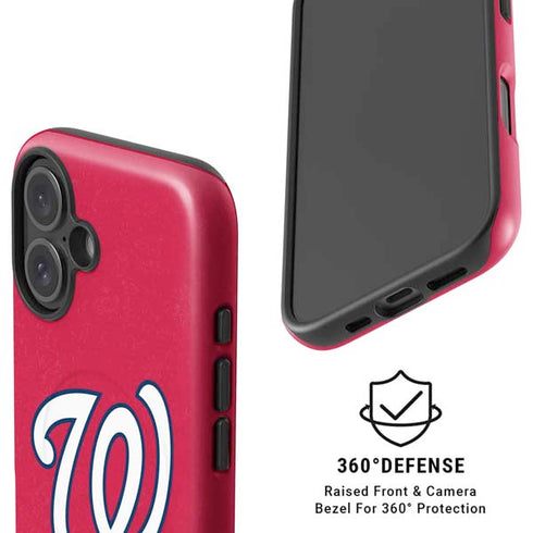 MLB Washington Nationals - Solid Distressed iPhone 16 Magsafe Impact Case