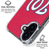 MLB Washington Nationals - Solid Distressed iPhone 16 Plus Clear Case