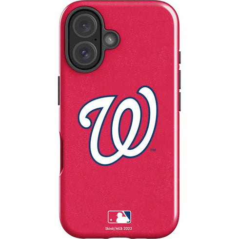 MLB Washington Nationals - Solid Distressed iPhone 16 Plus Impact Case
