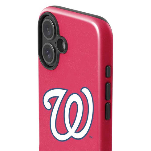 MLB Washington Nationals - Solid Distressed iPhone 16 Plus Impact Case
