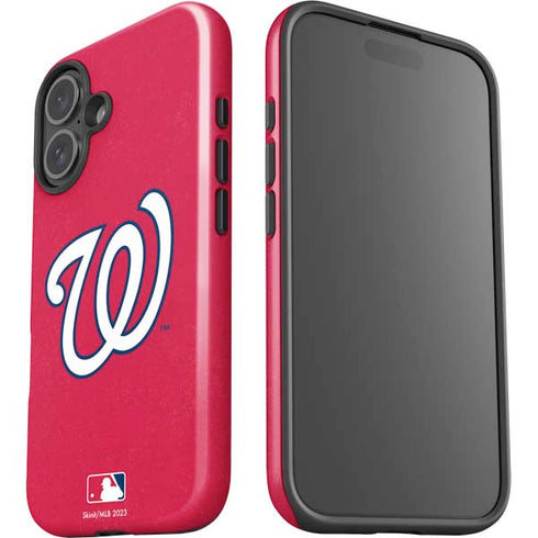MLB Washington Nationals - Solid Distressed iPhone 16 Plus Impact Case