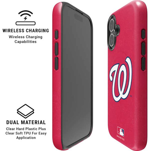 MLB Washington Nationals - Solid Distressed iPhone 16 Plus Magsafe Impact Case