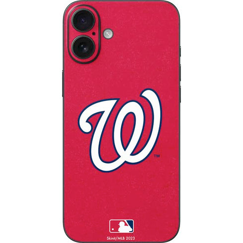 MLB Washington Nationals - Solid Distressed iPhone 16 Plus Skin