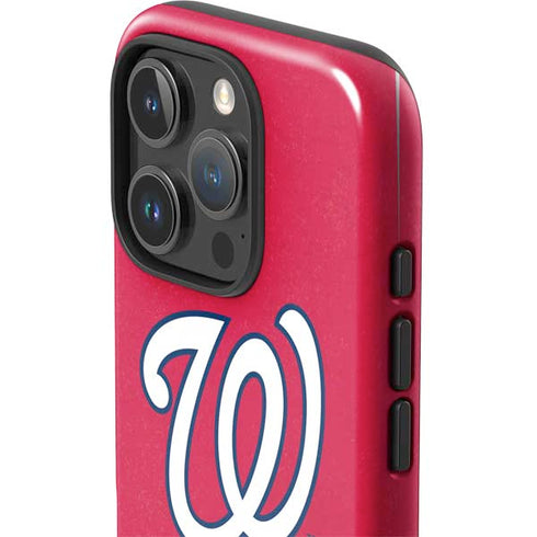 MLB Washington Nationals - Solid Distressed iPhone 16 Pro Impact Case