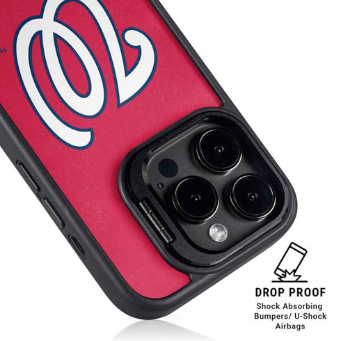 MLB Washington Nationals - Solid Distressed iPhone 16 Pro Kickstand Case