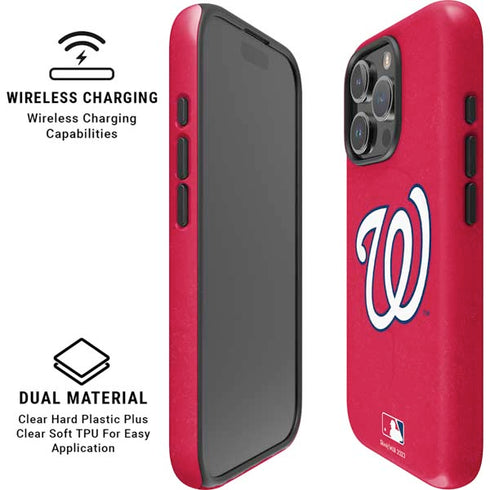 MLB Washington Nationals - Solid Distressed iPhone 16 Pro Magsafe Impact Case